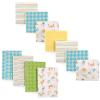 imageLuvable Friends Unisex Baby Cotton Flannel Burp Cloths and Receiving Blankets 11Piece Girl Feathers One SizeAbc