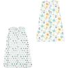 imageLuvable Friends Unisex Baby Sleeveless Jersey Cotton Sleeping Bag Sack BlanketElephants Neutral Animals Jersey 2pack
