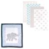 imagePlush Blanket with Sherpa Back ampamp Flannel Blanket 4PackElephantNeutral Elephant