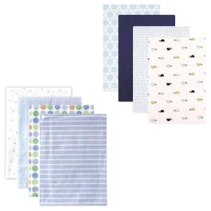 imageFlannel Receiving Blanket 8PackBlue DotsTurtles
