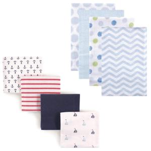imageFlannel Receiving Blanket 8PackBoy ChevronSailboats