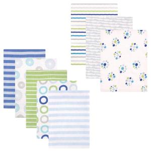 imageFlannel Receiving Blanket 8PackBoy PawsBlue Circles