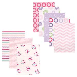 imageFlannel Receiving Blanket 8PackGirl PawsPink Circles