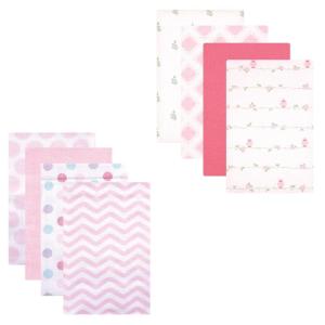 imageFlannel Receiving Blanket 8PackPink ChevronBird