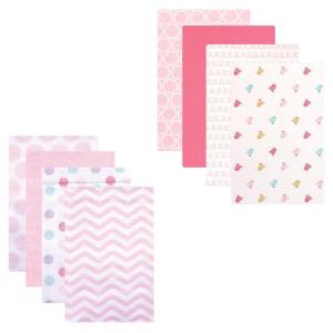 imageFlannel Receiving Blanket 8PackPink ChevronBirdies