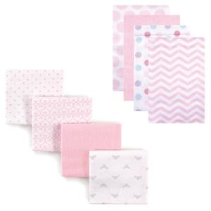 imageFlannel Receiving Blanket 8PackPink ChevronGarden