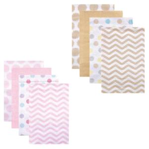 imageFlannel Receiving Blanket 8PackPink ChevronTan Chevron