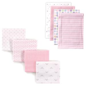 imageFlannel Receiving Blanket 8PackPink DotsGarden