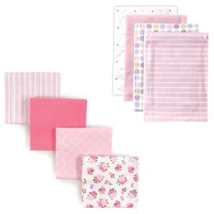 imageFlannel Receiving Blanket 8PackPink DotsTiara