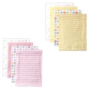 imageFlannel Receiving Blanket 8PackPink DotsYellow Dots