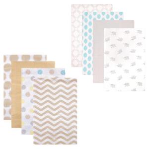 imageFlannel Receiving Blanket 8PackTan ChevronElephant