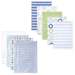 imageFlannel Receiving Blanket 9PackBlue CirclesDots