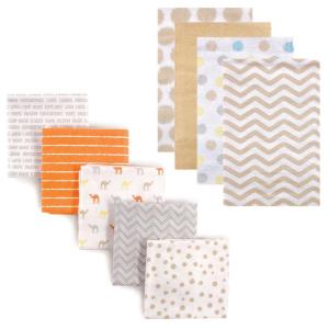 imageFlannel Receiving Blanket 9PackCamelTan Chevron