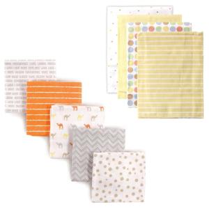 imageFlannel Receiving Blanket 9PackCamelYellow Dots