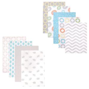 imageFlannel Receiving Blanket 9PackGray ChevronElephant