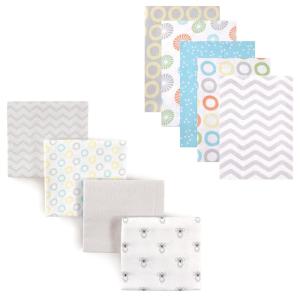 imageFlannel Receiving Blanket 9PackGray ChevronKoala