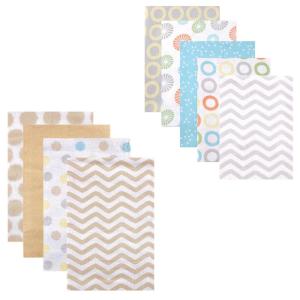 imageFlannel Receiving Blanket 9PackGray ChevronTan Chevron