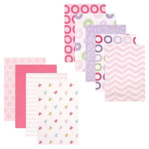imageFlannel Receiving Blanket 9PackPink ChevronBirdies
