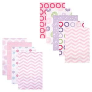 imageFlannel Receiving Blanket 9PackPink ChevronChevron