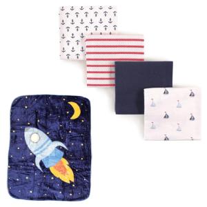 imageHigh Pile Blanket ampamp Flannel Blanket 4PackSpaceshipSailboat
