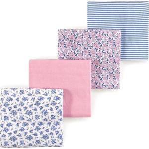 imageLuvable Friends Little Treasure Flannel Receiving Blankets 4pkBlooming Classic Floral