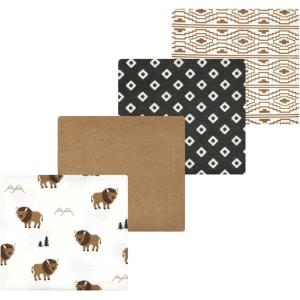 imageLuvable Friends Little Treasure Flannel Receiving Blankets 4pkBuffalos