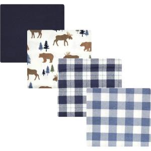 imageLuvable Friends Little Treasure Flannel Receiving Blankets 4pkForest Bear