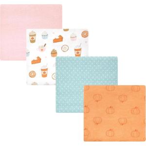 imageLuvable Friends Little Treasure Flannel Receiving Blankets 4pkHarvest Pumpkin Spice