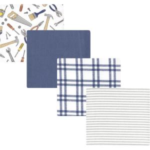 imageLuvable Friends Little Treasure Flannel Receiving Blankets 4pkLittle Builder