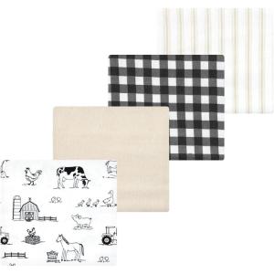 imageLuvable Friends Little Treasure Flannel Receiving Blankets 4pkNeutral Farm Animals