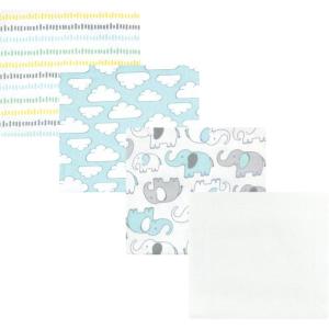 imageLuvable Friends Little Treasure Flannel Receiving Blankets 4pkNew Elephant