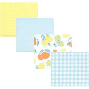 imageLuvable Friends Little Treasure Flannel Receiving Blankets 4pkPastel Citrus