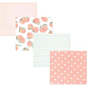 imageLuvable Friends Little Treasure Flannel Receiving Blankets 4pkPeach