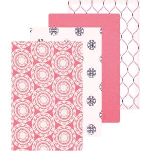imageLuvable Friends Little Treasure Flannel Receiving Blankets 4pkPink Medallion