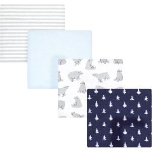 imageLuvable Friends Little Treasure Flannel Receiving Blankets 4pkPlayful Bear
