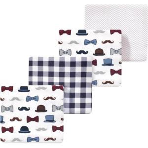 imageLuvable Friends Little Treasure Flannel Receiving Blankets 4pkPlayful Handsome Pups