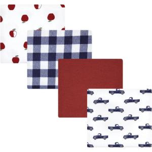 imageLuvable Friends Little Treasure Flannel Receiving Blankets 4pkRed Apple Orchard