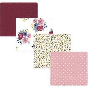 imageLuvable Friends Little Treasure Flannel Receiving Blankets 4pkRose Navy Bloom