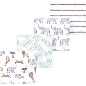 imageLuvable Friends Little Treasure Flannel Receiving Blankets 4pkSafari Adventure