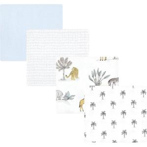 imageLuvable Friends Little Treasure Flannel Receiving Blankets 4pkSafari Friends