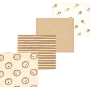 imageLuvable Friends Little Treasure Flannel Receiving Blankets 4pkSafari Lion