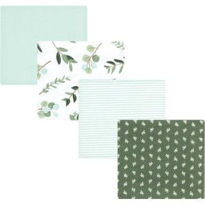 imageLuvable Friends Little Treasure Flannel Receiving Blankets 4pkSage Eucalyptus