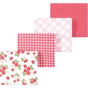imageLuvable Friends Little Treasure Flannel Receiving Blankets 4pkSweet Berries