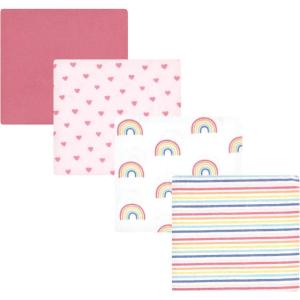 imageLuvable Friends Little Treasure Flannel Receiving Blankets 4pkSweet Rainbow