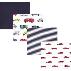 imageLuvable Friends Little Treasure Flannel Receiving Blankets 4pkTravel Adventures