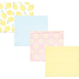 imageLuvable Friends Little Treasure Flannel Receiving Blankets 4pkYellow Daisy