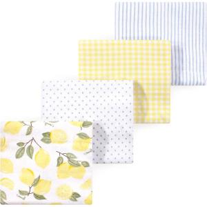 imageLuvable Friends Little Treasure Flannel Receiving Blankets 4pkYellow Lemons
