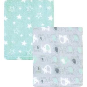 imageLuvable Friends Unisex Baby Coral Fleece Blanket Gray Plaid One SizeBasic Elephant