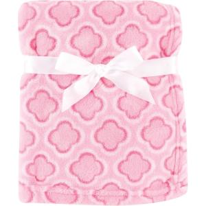 imageLuvable Friends Unisex Baby Coral Fleece Blanket Gray Plaid One SizePink Clover