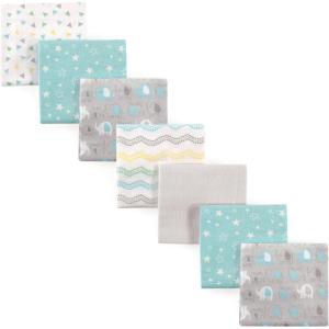 imageLuvable Friends Unisex Baby Cotton Flannel Receiving Blankets Rainbow 7Pack One SizeBasic Elephant 7pack